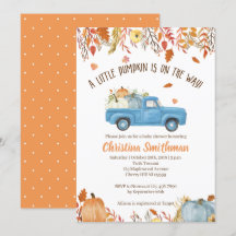 Fall Baby Shower Invitations For A Boy