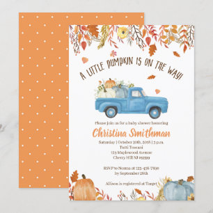 Fall Baby Shower Invitations For A Boy