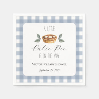 Fall Baby Shower Napkins, Little Cutie Pie Napkins