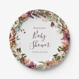 Fall Baby Shower Paper Plate