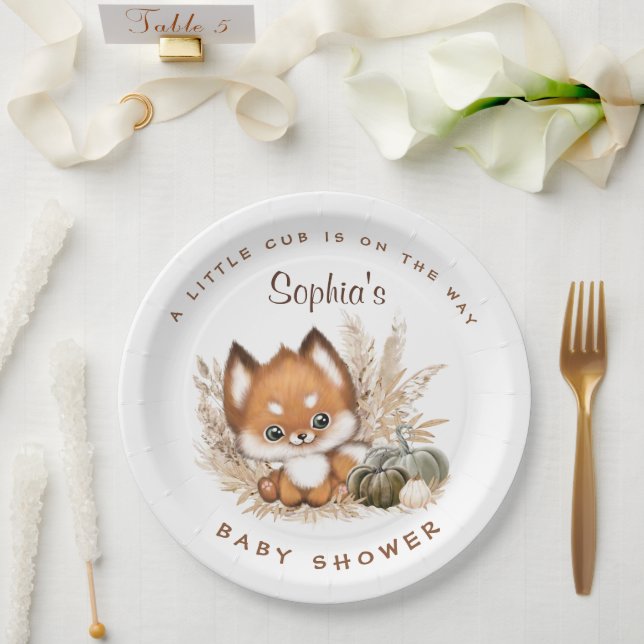 Fall Baby Shower Paper Plates (Wedding)