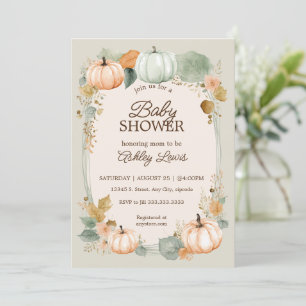 Fall baby shower pumpkin fall pumpkin invitation