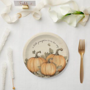 Fall Baby Shower Pumpkin Patch  Paper Plate