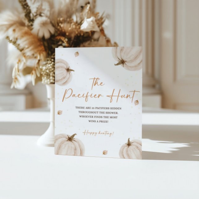 Fall Baby Shower The Pacifier Hunt Sign (Creator Uploaded)