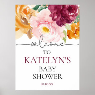 Fall Baby Shower Welcome Sign