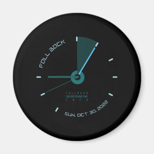 Fall back Daylight saving time ends Magnet