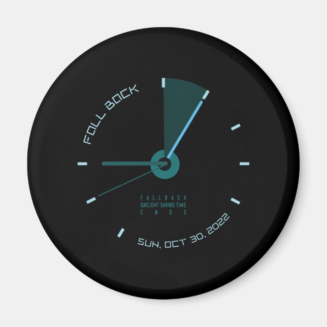 Fall back Daylight saving time ends Magnet (Front)