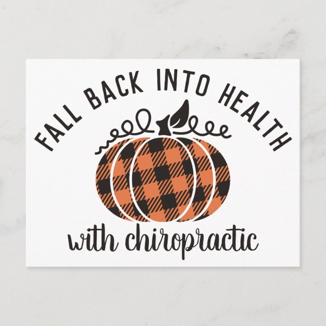 Fall back into health, chiropractic, chiropractic  postcard (Front)