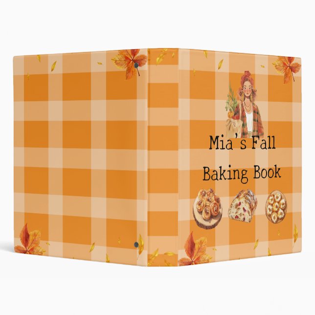 Fall Baking Recipe Book Binder (Background)