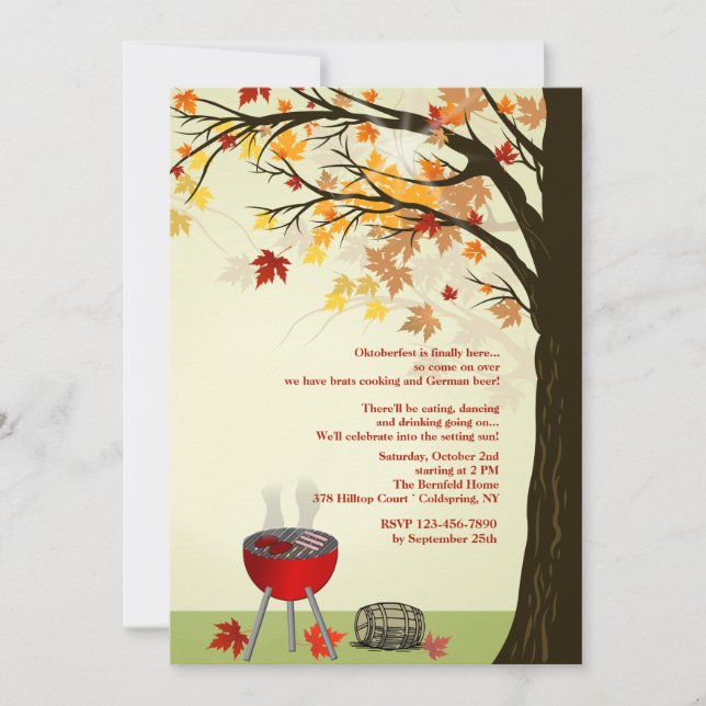 Fall BBQ Invitation (Front)