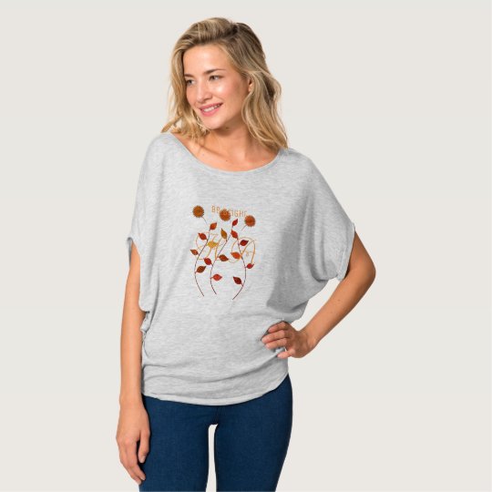 Fall Be Bright Add Initials Floral T-shirt