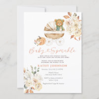 Fall Bear Baby Sprinkle Pumpkin Baby Shower