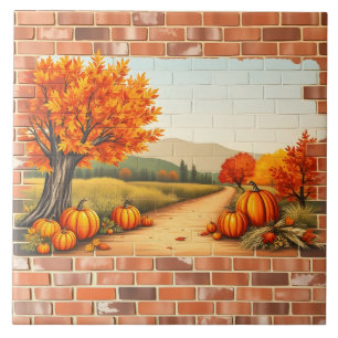 Fall Beautiful Modern Happy Thanksgiving Tile