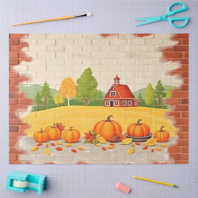 Fall Beautiful Trendy Happy Thanksgiving Tissue Paper (Craft)