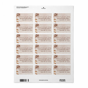 Fall Beauty Return Address Label