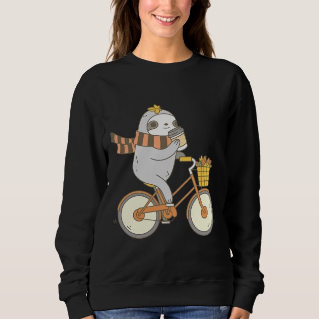 Fall Biking Sloth Sweatshirt (Front)