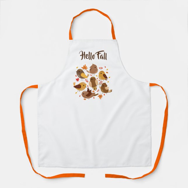 Fall Birds Apron (Front)