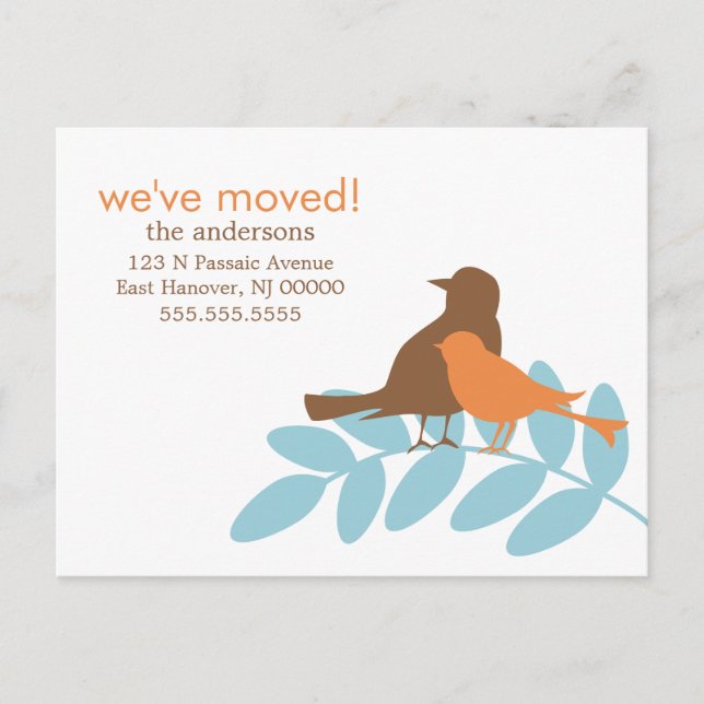 Fall Birds New Address Announcements (Front)