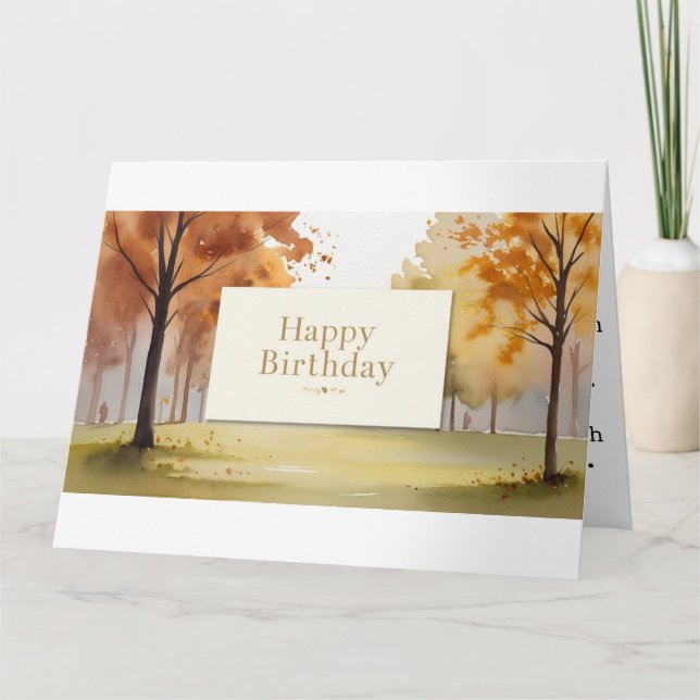 Fall birthday greeting card (Front)