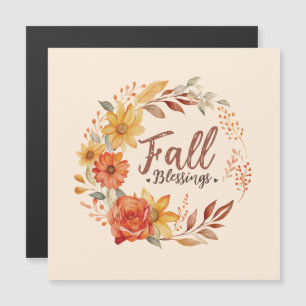 Fall Blessings – Autumn Leaves & Floral Wreath