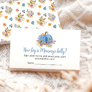 Fall Blue Pumpkin How Big is Mommy’s belly Enclosure Card