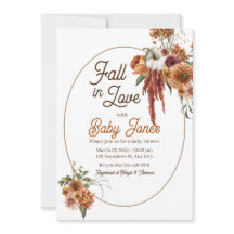 Fall Boho Baby Shower Invitation