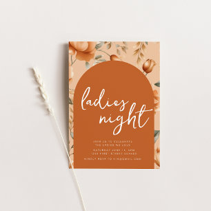 Fall Boho Ladies Night Party Invitation