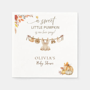 Fall Boho Laundry A Little Pumpkin On Her Way Napkin