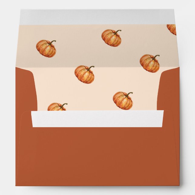 Fall Boho Pumpkin Baby Shower  Envelope (Back (Bottom))