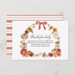 Fall Boho Pumpkin Babyshower  Enclosure Card