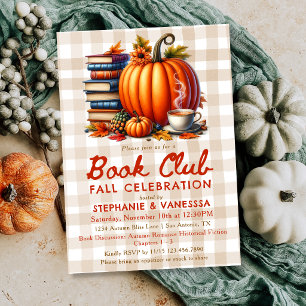 Fall Book Club Party Invitation