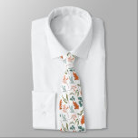 Fall Botanical Leaves and Berry Pattern Tie<br><div class="desc">Whimsical and modern tie featuring hand painted illustration of fall leaves and berry. Perfect for autumn season and Thanksgiving.</div>