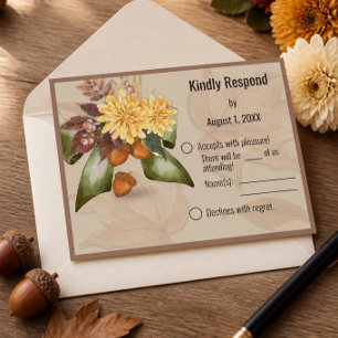 Fall Botanical Wedding Suite / Response Card 