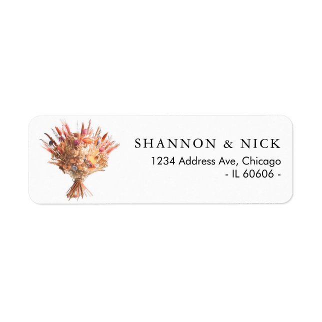 Fall Bouquet Return Address Labels (Front)