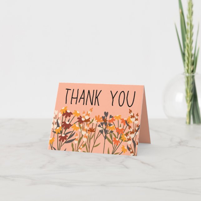 Fall Bouquet Thank You Card (Front)