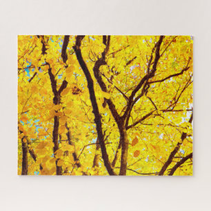 Fall Branches, Golden Yellow Jigsaw Puzzle