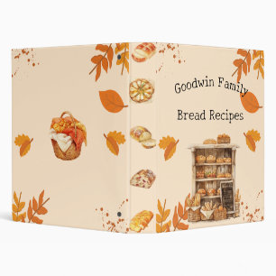 Fall Bread Baking Recipe Book Binder