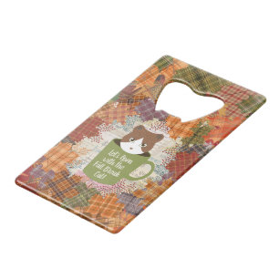 Fall Break Cat Credit Card Bottle Opener
