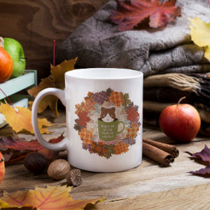Fall Break Cat Large Coffee Mug
