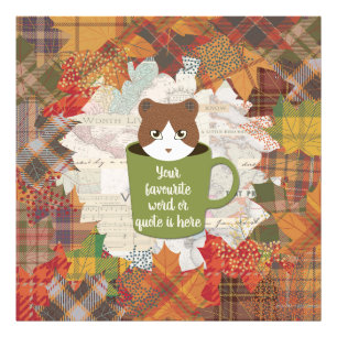 Fall Break Cat Photo Enlargement Print