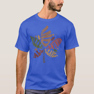 Fall Breeze and Autumn Leaves Groovy Hello Fall Au T-Shirt