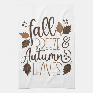 Fall Breeze Autumn Leaves Kitchen Towel