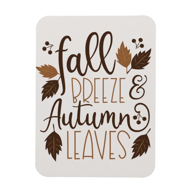 Fall Breeze Autumn Leaves Magnet (Vertical)
