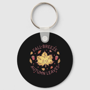 Fall Breeze Autumn Leaves Maple Leaf  Keychain
