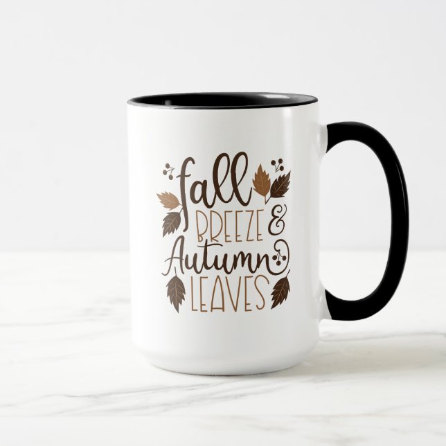 Fall Breeze Autumn Leaves Mug (Right)