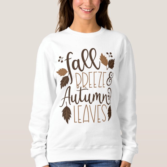 Fall Breeze Autumn Leaves Sweatshirt (Front)