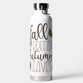 Fall Breeze Autumn Leaves Water Bottle