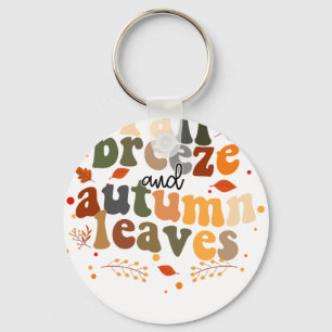fall bress autumn leaves keychain