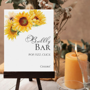 Fall Bridal Shower Bubbly Bar Pop Fizz Clink Sign