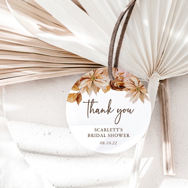 Fall Bridal Shower Favour Tags (Fall Bridal Shower Favor Tags
)